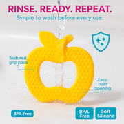 CI BABY Apple Shape Silicone Baby Teether | BPA-Free, Soft & Safe Gum Soother for 3+ Months